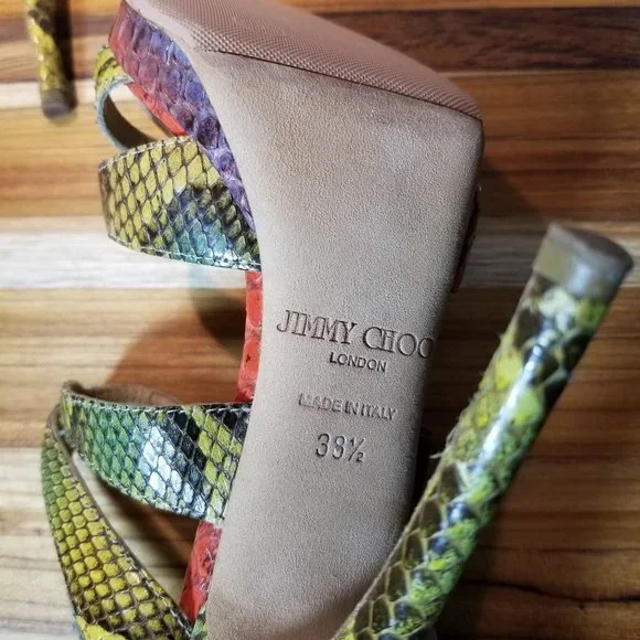 Jimmy Choo Snakeskin Heels size 38 1/2 (8.5 US) - Picture 10 of 13